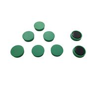 Pack of 12 Green Round Flat Magnets - 24mm Whiteboard Office Fridge - by Janrax