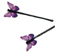 Pack of 12 Hair Pins, Bobby Pins with Butterfly Bun Pins, Small Hair Clips, Invisible Waves Hair Pins, Metal 4.5 cm, Butterfly Hair Accessories for All Hair Types, Purple