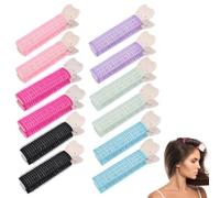 Pack of 12 Hair Rollers Volume Root 6 Colours Hair Volume Roller, Natural Fluffy Hair Volume Curlers, Hair Volume Curlers for Women and Girls Curly DIY Curlers