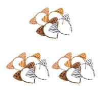 Pack of 12 Headband with Animal Ears, Animal Headbands, Cosplay, Leopard Costume for Adults, Halloween Animal Costume, Headbands with Cat Ears, Animals, Headbands, Fabric, Miss Accessories, Photo