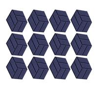 Pack of 12 Hexagonal Acoustic Foam Wall Panels Soundproof Wall Panels Sound Absorbing Tiles Polyester Texture