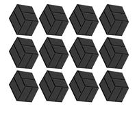 Pack of 12 Hexagonal Acoustic Foam Wall Panels Soundproof Wall Panels Sound Absorbing Tiles Polyester Texture