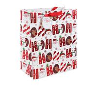Pack of 12 Ho Ho Ho Large Christmas Gift Bags