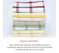 (Pack of 12) Houston Pack of 3 Tea Towels Cotton Kitchen Dish Cloth Drying Absorbent Towel Cleaning Set