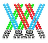 Pack of 12 Inflatable Light Sabers for Kids, 35 Inch Light Saber Sword Stick Balloons, Perfect for Party Favors, Star Galaxy Theme Birthdays, and Prize Toys