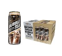 (Pack of 12) INOTEA Bubble Tea Brown Sugar Flavor. Ready to Drink in a Can (16.6oz/can). Black Milk Tea with Boba. (Brown Sugar)