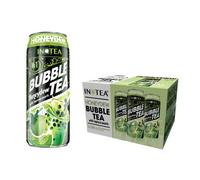 (Pack of 12) INOTEA Bubble Tea | Choose One from 5 Flavors: Brown Sugar, Taro, Honeydew, Banana, Matcha Latte | Ready to Drink in a Can (16.6oz/can) | Black Milk Tea with Boba (Honeydew)