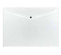 Pack of 12 Janrax A3 Clear Document Wallets - Button Stud Folder