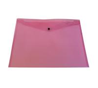 Pack of 12 Janrax A3 Pink Document Wallets - Button Stud Folder