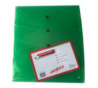 Pack Of 12 Janrax A4 Green Document Wallets - Button Stud Folder