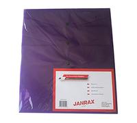 Pack of 12 Janrax A4 Purple Document Wallets - Button Stud Folder
