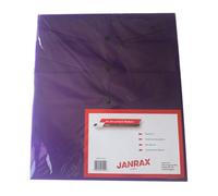 Pack Of 12 Janrax A4 Purple Document Wallets - Button Stud Folder
