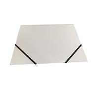 Pack of 12 Janrax A4 White Laminated Card 3 Flap Folders with Elastic Closure