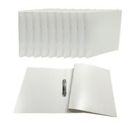 Pack of 12 Janrax A4 White PP Ring Binders - 25mm Spine, 2 O-Ring Mechanism, 700 Micron Durable Cover