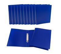 Pack of 12 Janrax A5 Blue PP Ring Binders - 25mm Spine, 2 O-Ring Mechanism, 700 Micron Durable Cover