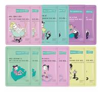 [PACK OF 12] JORUN Essence Sheet Face Mask Set - Brightening,Deep Cleansing,Moisturizing,Repairing,Korean Anti Aging Face Mask Sheet - Natural Ingredients Face Masks Skincare for All Skin Types