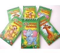 Pack of 12 Jungle Theme Mini Spiral Notebooks - Childrens Party Bag Toys