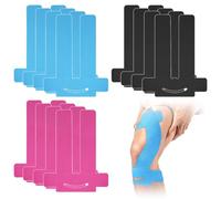 Pack of 12 Kinesiotapes Knee Pre-Cut, Skin-friendly with Perfect Wearing Comfort, Kinesiotapes for Knee Pain, Cotton Knee Tape for Sports and Durable Support