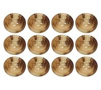 Pack of 12 Light Mixed Brown 23mm Round Faux Horn Sew On Plastic Buttons for Coats Jackets Cardigans Flat 4 Holes 36L