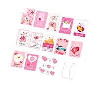 Pack of 12 Lovely Greeting Cards Featuring Empty Space to Write Messages for Valentines Celebration Party Cards