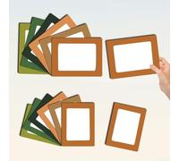 Pack of 12 Magnetic Picture Frames for Displaying Photos on Metal Surfaces in For Home and Work Settings (CT525B)
