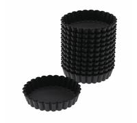 MatferBourgeat Exoglass Round Fluted Tartlet Mould - 100mm 4" (Pack 12)