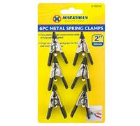 Pack of 12 Metal Spring Clamps 2" - Fast & Smooth Opening, Tight Closing, Clips, Anti Slip | Hand Tool, Perfect for DIY Jobs | Suitable for Tarpaulin, Camping, Woodworking, DIY, Modelling, Craftwork