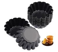 Pack of 12 Mini Egg Tart Mold, 6.35 cm/2.5 in Non-Stick Cake Muffin Mould