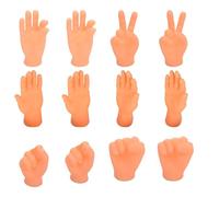 Pack of 12 Mini Hands, Small Hands, Tiny Hands, Party Gadget Scoole Things, Festival Gadget Funny Gadgets for Pets, Tiny Hand Set for Magic, Funny Things, Rubber Funny Mini Hands, Finger Puppets