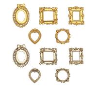 Pack of 12 Mini Picture Frames Vintage Set, Small Picture Frames in Gold, Silver, White, Picture Frame Set, Various Sizes for DIY Crafts, Home Decoration Gift, Storage of Photos Memories (C)
