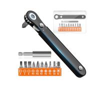 Pack of 12 Mini Ratchet Screwdriver for Small Places, Magnetic Ratchet Wrench, 100 mm Mini Ratchet Screwdriver, Angle Screwdriver, Torx Bits Phillips Bit PH1 PH2 Screwdriver Bit Set