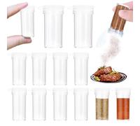 Pack of 12 Mini Salt Shakers, 5 ml Small Salt Shakers, Mini Salt Shaker for On the Go Mini Salt and Pepper Shakers, Small Salt Shakers for Lunch Box, Spice Shaker for Bento Box, Office, Camping