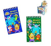 Pack of 12 Monster Mini Spiral Notebooks - Childrens Party Loot Bag Filler