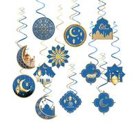 Pack Of 12 Moon Castles Themed Spirals Ornament For Eid Festival Homes And Mosques Decorative Pendant Party Supplies Party Supplies