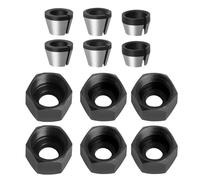 Pack of 12 Multiple Size M17 Collets for Woodworking Routers Engravers Carving Edges Finishing Tool High Strength Design Router Collet