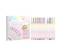 Pack of 12 Nails Coloring Pens Easy Control Various Occasions Professional Artists Pen