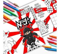 Pack of 12 - Ninja Warrior Karate Fun and Games Activity Sheets - Party Bag Books Fillers