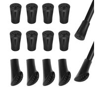 Pack of 12 Nordic Walking Poles, Rubber Buffers, Non-Slip Hiking Poles, Rubber Buffer for Most Walking Poles, Walking Sticks, Rubber Buffer for Hiking Poles, Asphalt Gravel Mountains, Hiking, 2 Styles