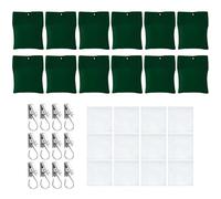 Pack of 12 Outdoor Curtain Weight Bags with Metal Fixing Clip & Sandbags Heavy Duty Windproof Anchors for Blow Days Reusable Curtain Sandbags with Metal Clip