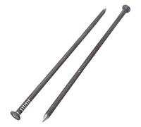 (Pack of 12 pcs) Carbon Steel 8.0 x 300 mm Construction Nails, Flat Round Head, Multi-Purpose Common Wire Nails, Woodwork (12, 8.0 x 300 mm)