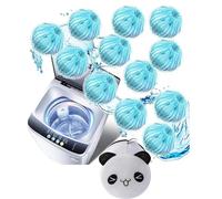 Pack of 12 Pet Hair Remover Washing Machine Tumble Dryer Balls Reusable Washing Machine Hair Catcher Pet Dog Cat Hair Catcher Lint Remover (Light Blue)