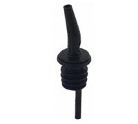 Pack of 12 Plastic Freeflow Liquor Spirits Tapor Pourers (Black)