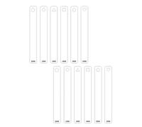 Pack of 12 Practical Acrylic Clay Rolling Guides for Polymers Pottery Projects and Dough Thickness Control Crafting Tool