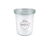 Pack of 12 Preserving Jars Appetizers Dessert Glass with Lid 160 ml Height 8.5 cm