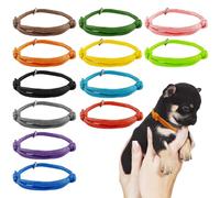 Pack of 12 Puppy Collars for Breeders, Adjustable Puppy ID Collars, Puppy Collar for Breeders, Puppy Collars, Dog Puppy Collars for Newborns Pets (S, 4-6.5 cm)