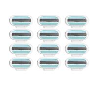 Pack of 12 Razor Blades Compatible with Gillette Venus Smooth Razor Blades, Women's Replacement Blades, Women's Razor, 3-Blade Razor, Protective Cushion, Surrounded Body Contours, Blue