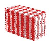 Pack Of 12 Red -white 100% Cotton Yarn Dyed Gingham Check Dinner Napkins 18x18Inch,Clambake Beach party Nautical Dinner Napkins as well offered by Linen Clubs