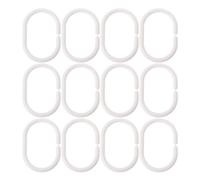 Pack Of 12 Removable Bath Drape Shower Rings Loop Bendable Bathroom Curtain Hook Rails Guide Hanger For Household Shower Curtain Rings