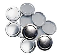 Pack of 12 Replacement 82mm Twist On Jam Jar Lids - Silver - (Choice of Colours)