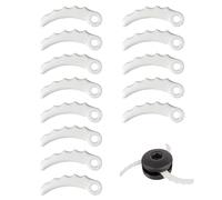 Pack of 12 Replacement Blades for Grass Trimmer Replacement Blades Plastic for Blade Head 198426-9 198383-1 DUR368AZ DUR369AZ DUR368LZ